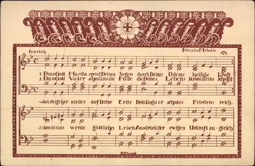 Lied Ak Polnische Melodie, Du o Gott Masda spend Deinen Segen