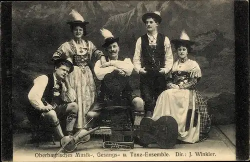 Ak Oberbayrisches Musik, Gesangs und Tanz Ensemble, Dir. J. Winkler, Trachten