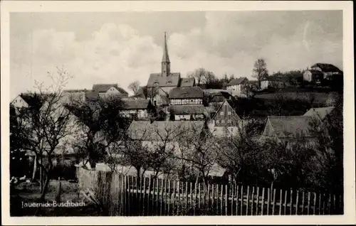 Ak Jauernick Buschbach Markersdorf Oberlausitz, Teilansicht mit Kirche