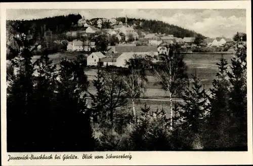 Ak Jauernick Buschbach Markersdorf Oberlausitz, Blick vom Schwarzberg