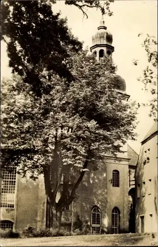 Ak Wolkenstein im Erzgebirge, Karl-Marx-Platz mit St. Bartholomäuskirche