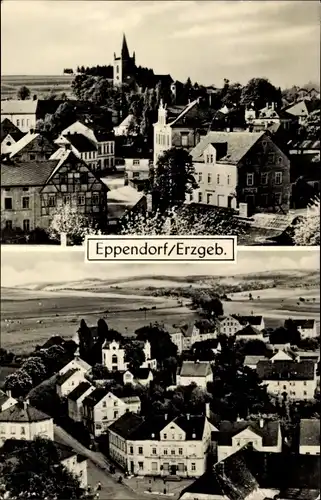 Ak Eppendorf Erzgebirge, Panoramablick auf die Stadt