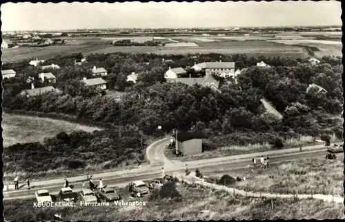 Ak Koudekerke Zeeland, Panorama Vebensbos, Cafe-Pension Westduin