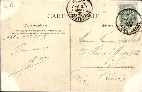 Ak Setif Algerien, Fontaine Monumentale