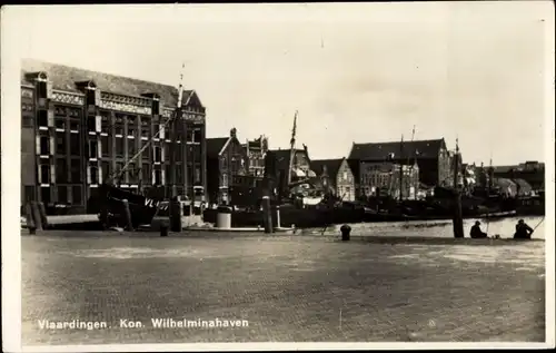 Ak Vlaardingen Südholland, Kon. Wilhelminahaven