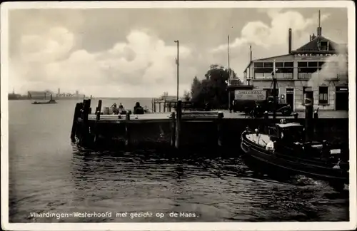 Ak Vlaardingen Südholland, Westerhoofd met gezicht op de Maas