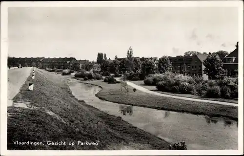 Ak Vlaardingen Südholland, Gezicht op Parkweg