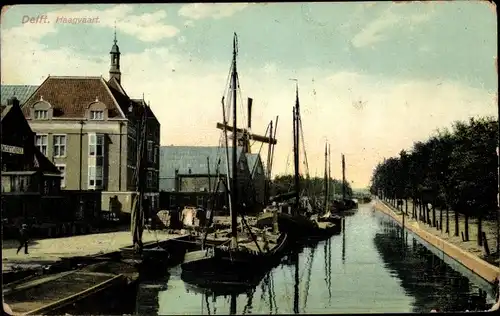 Ak Delft Südholland Niederlande, Haagvaart