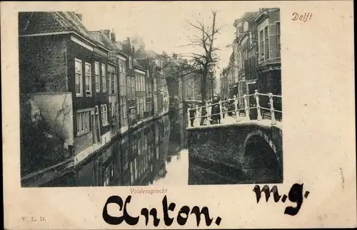 Ak Delft Südholland Niederlande, Voldersgracht
