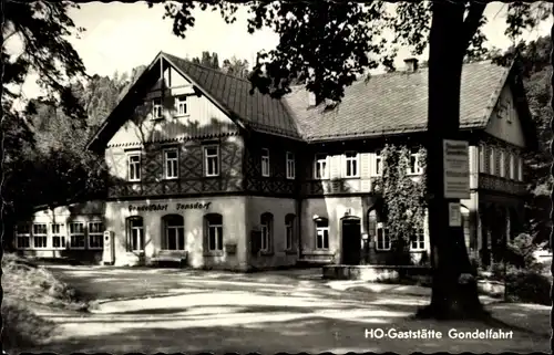Ak Jonsdorf in Sachsen, HO-Gaststätte Gondelfahrt