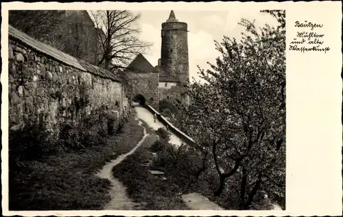 Ak Bautzen in der Oberlausitz, Mühltor und alte Wasserkunst