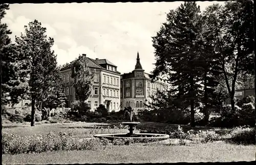 Ak Bischofswerda Sachsen, Käthe Kollwitz Park, Fontäne