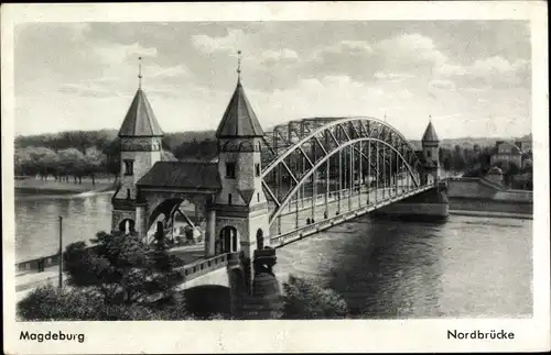 Ak Magdeburg an der Elbe, Nordbrücke