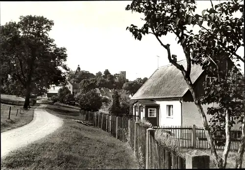 Ak Frauenstein im Erzgebirge, Teilansicht