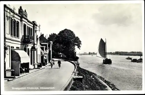 Ak Alblasserdam Südholland, Straatgezicht Kinderdijk