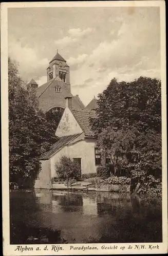 Ak Alphen aan den Rijn Südholland, Paradyslaan, Ned. Herv. Kerk