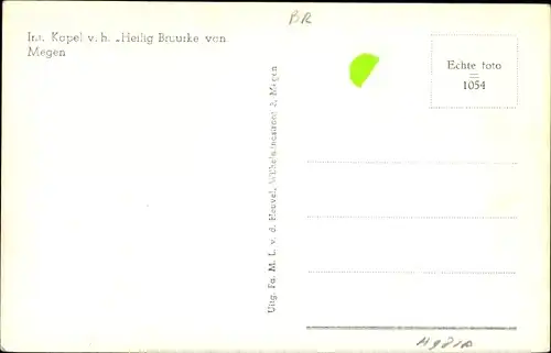 Ak Megen Nordbrabant, Int. Kapel v. h. Heilig Bruurke