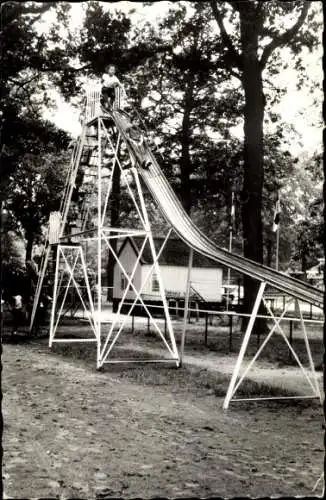 Ak Bergen op Zoom Nordbrabant Niederlande, Cafe Restaurant Rozenoord, Spielplatz