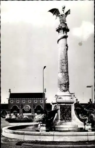 Ak 's Hertogenbosch Nordbrabant Niederlande, Drakenfontein Monument