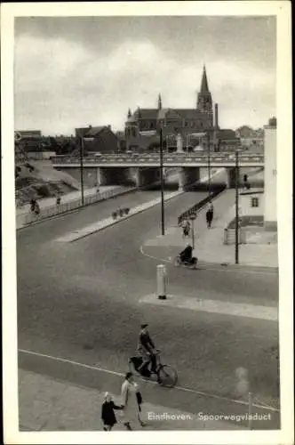 Ak Eindhoven Nordbrabant Niederlande, Spoorwegviaduct