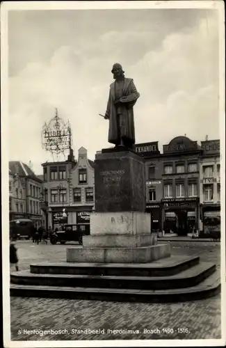 Ak 's Hertogenbosch Nordbrabant Niederlande, Standbeeld Jeroen Bosch