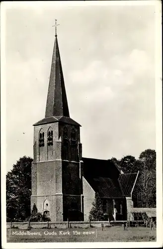 Ak Middelbeers Nordbrabant Niederlande, Oude Kerk 15e eeuw