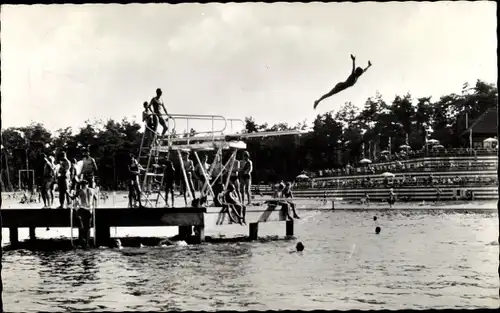 Ak Dorst Nordbrabant, Surae Vreugdeland, Freibad, Sprungturm