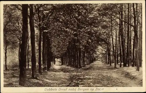 Ak Bergen op Zoom Nordbrabant Niederlande, Dubbele Dreef nabij Bergen op Zoom