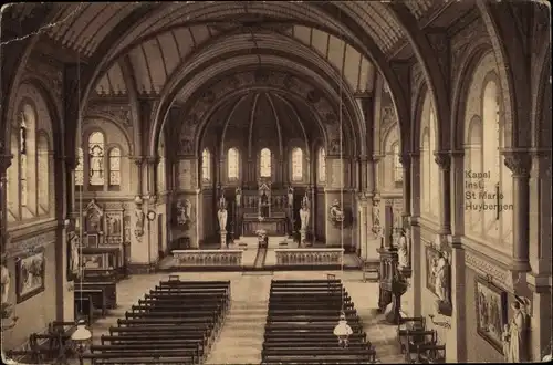 Ak Huijbergen Huybergen Woensdrecht Nordbrabant Niederlande, Innenansicht der Kirche St. Marie