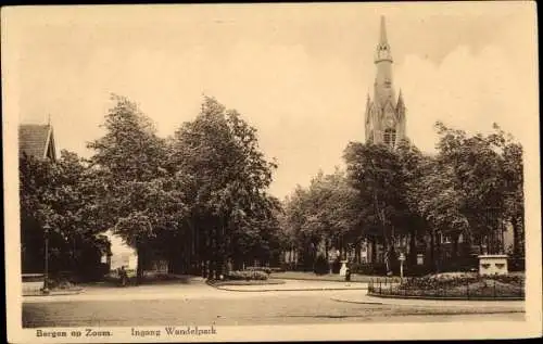 Ak Bergen op Zoom Nordbrabant Niederlande, Ingang Wandelpark