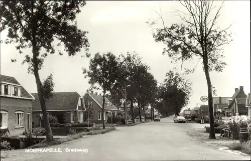 Ak Moerkapelle Südholland, Bredeweg, Esso Tankstelle