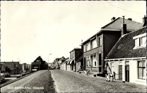 Ak Oud Beierland Beijerland Südholland, Straßenpartie