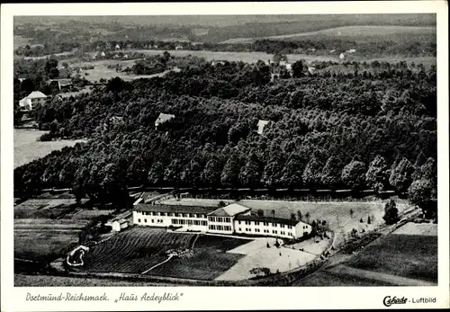 Ak Syburg Reichsmark Dortmund im Ruhrgebiet, Haus Ardeyblick, Fliegeraufnahme