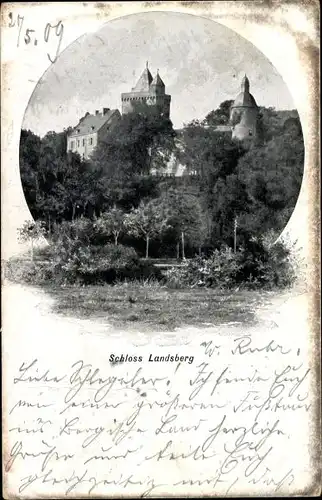 Ak Ratingen Nordrhein Westfalen, Schloss Landsberg