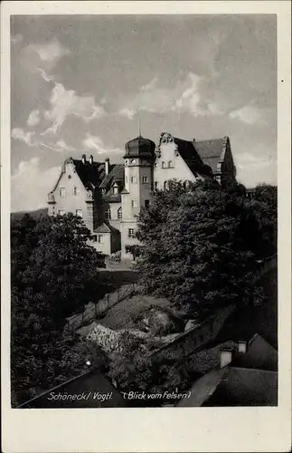 Ak Schöneck im Vogtland, Blick vom Felsen