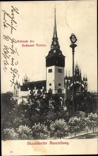 Ak Düsseldorf am Rhein, Gebäude des Bochumer Vereins, Düsseldorfer Ausstellung