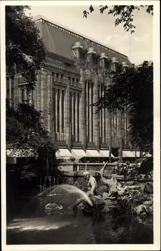 Ak Düsseldorf am Rhein, Stadtgraben beim Corneliusplatz, Kaufhaus L. Tietz