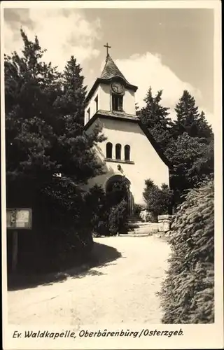 Ak Oberbärenburg Bärenburg Altenberg im Erzgebirge, Die evangelische Waldkapelle