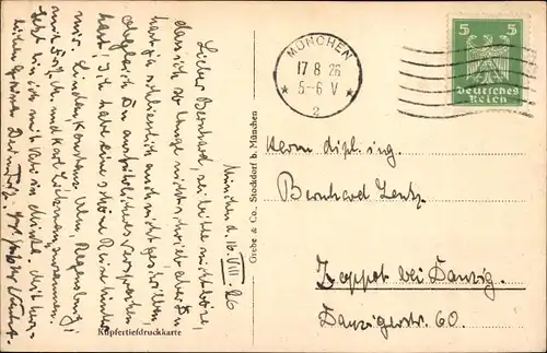 Ak München, Ludwigstraße mit Ludwigskirche und Siegestor