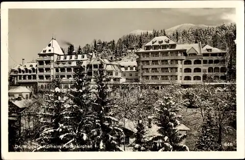 Ak Garmisch Partenkirchen in Oberbayern, Dr. Wigger's Kurheim, Winter