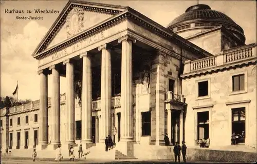 Ak Wiesbaden in Hessen, Kurhaus, Vorderansicht