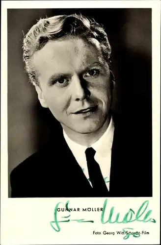 Ak Schauspieler Gunnar Möller, Portrait, Autogramm