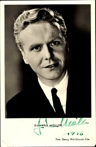 Ak Schauspieler Gunnar Möller, Portrait, Autogramm