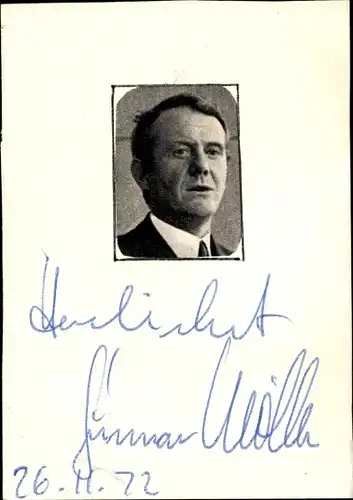 Ak Schauspieler Gunnar Möller, Portrait, Autogramm