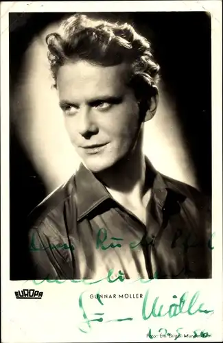 Ak Schauspieler Gunnar Möller, Portrait, Autogramm