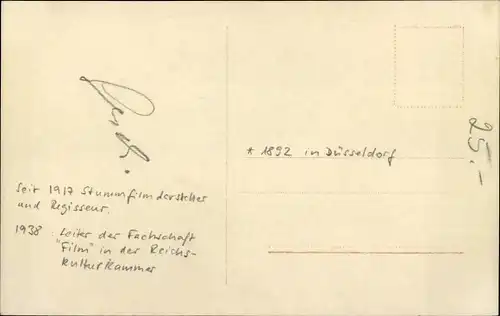 Ak Schauspieler Carl Auen, Portrait, Ross 1897/1, Autogramm