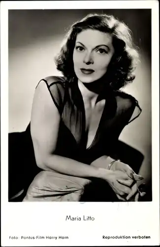 Ak Schauspielerin Maria Litto, Portrait, Autogramm