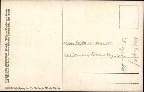 Ak Schauspielerin Helene Kayssler Fehdmer, Sitzportrait, Autogramm