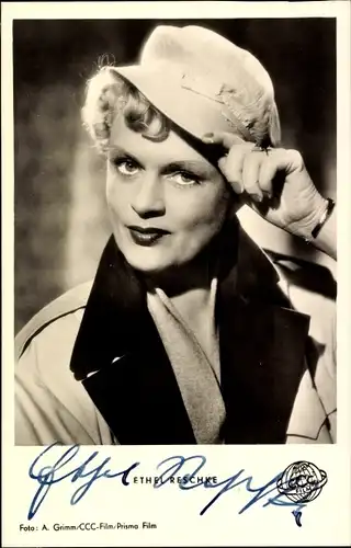 Ak Schauspielerin Ethel Reschke, Portrait, Autogramm