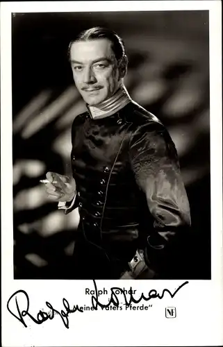 Ak Schauspieler Ralph Lothar, Portrait, Autogramm, Meines Vaters Pferde